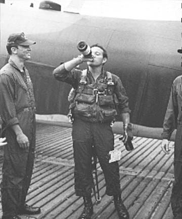 Roger Youngblood sips champagne